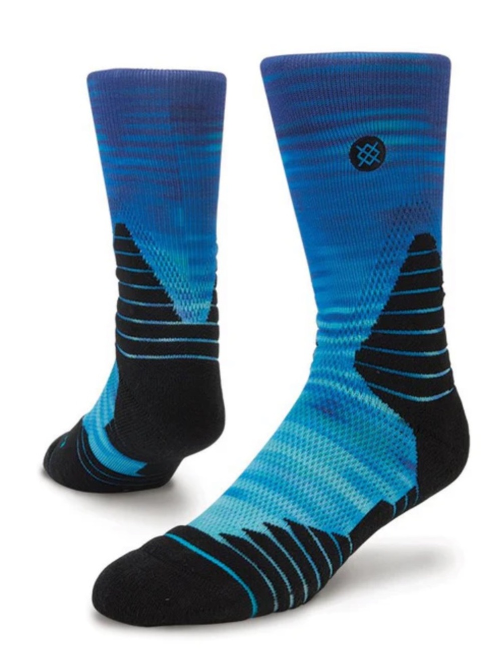 Stance Basketball BLUE HORIZON Mens Crew Socks LARGE L NEW